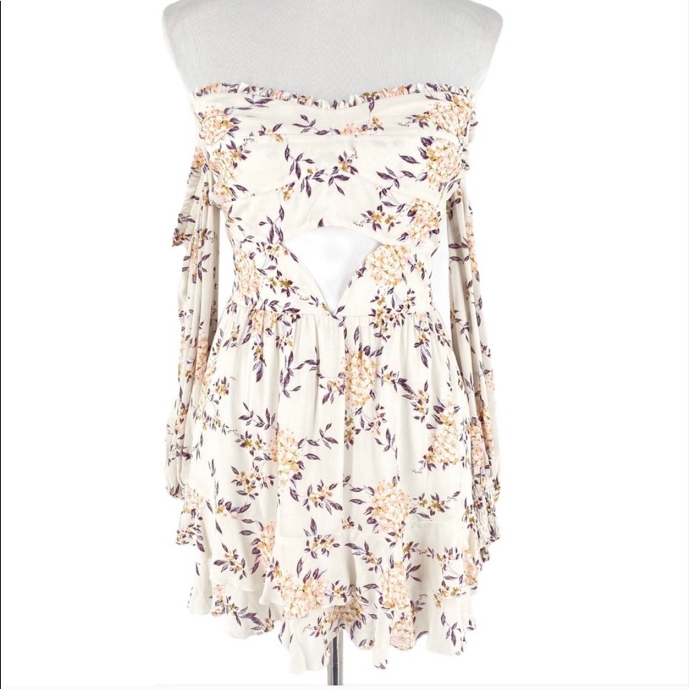 Blue Life Floral Off the Shoulder Dress - Picture 2 of 6